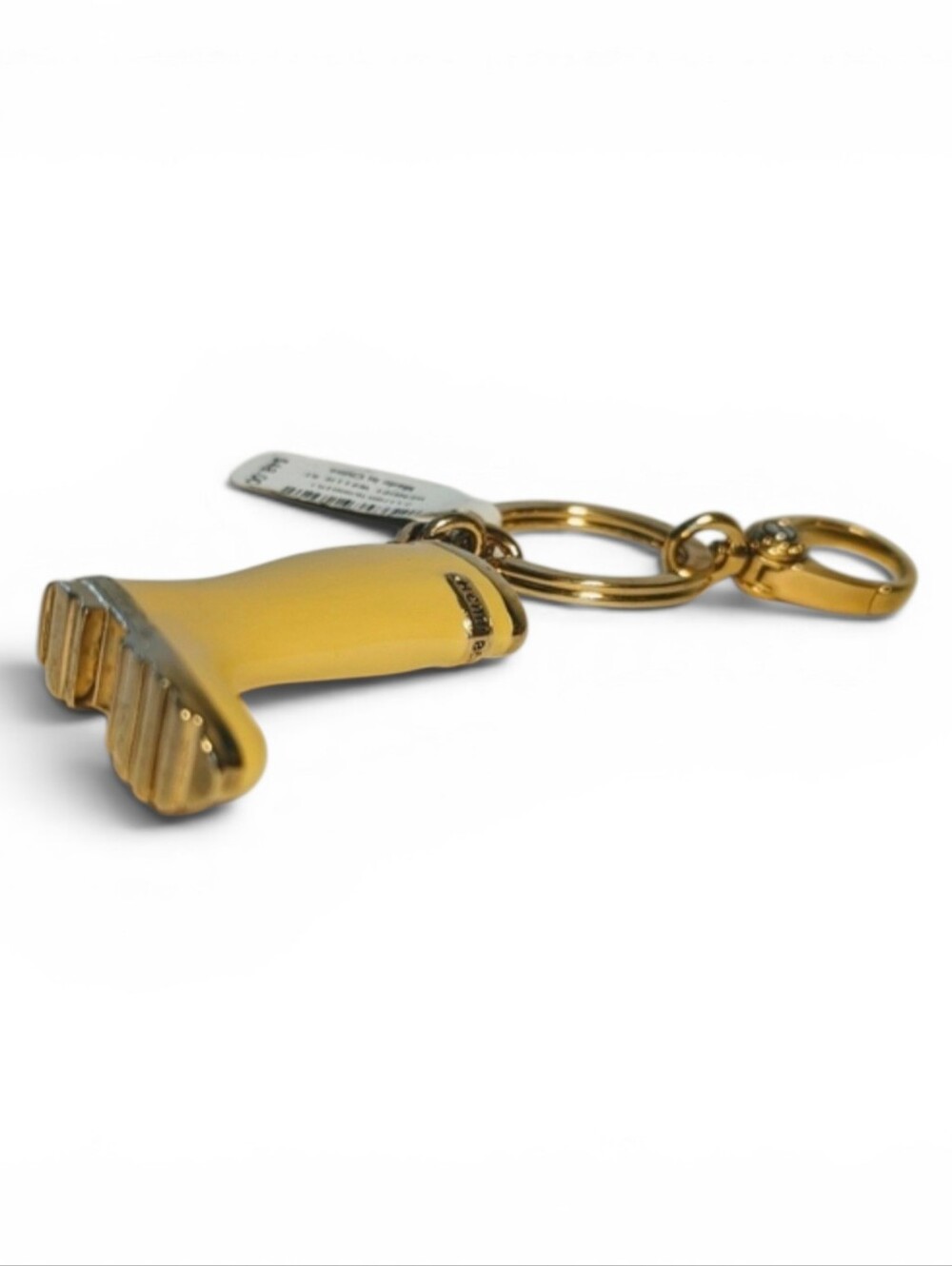 RARE Henri Bendel Yellow Rainboot With Crystals Keychain - Picture 4 of 5